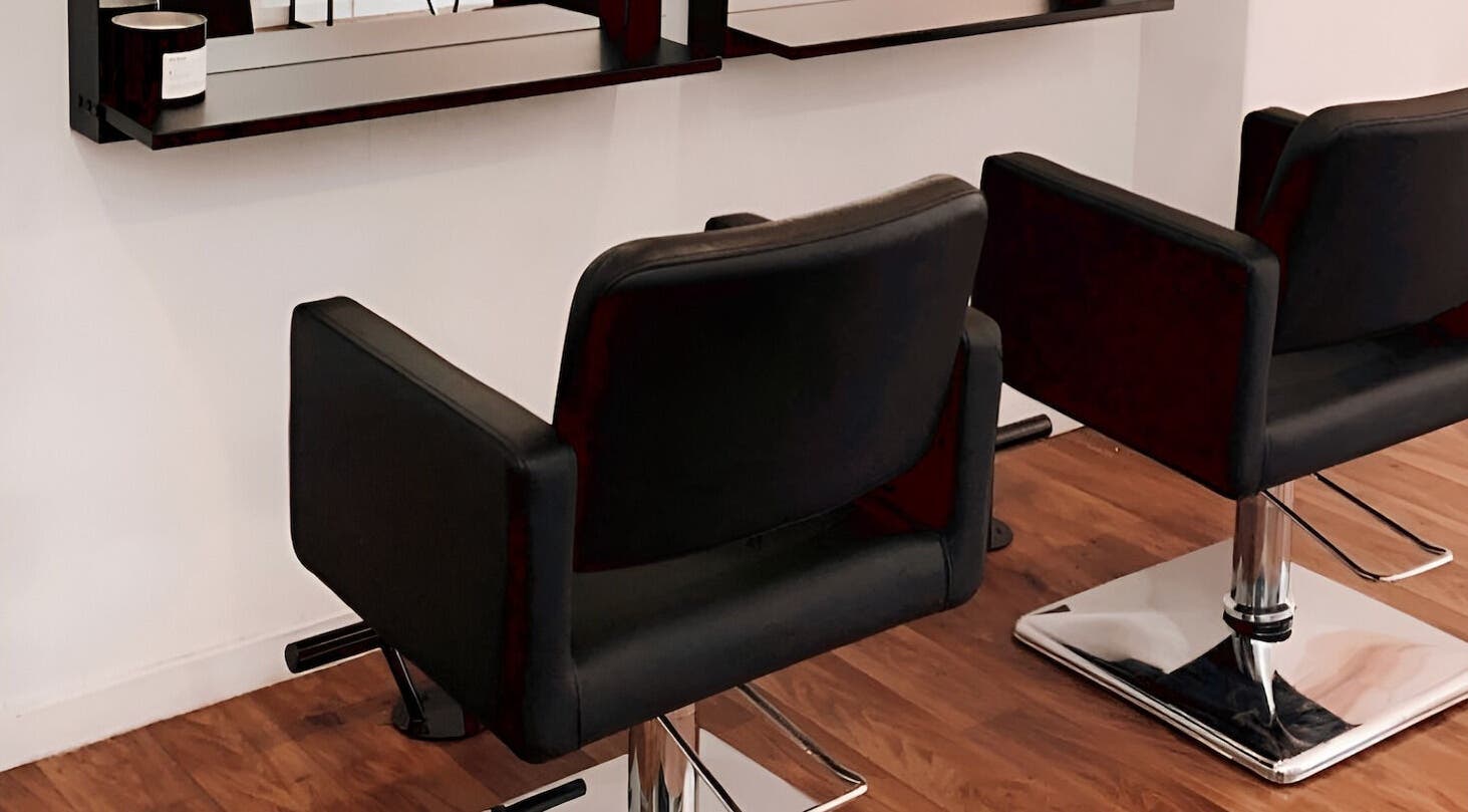 Elegant salon chairs at Hair & Flo, Broken Hill, New South Wales, AU, showcasing a stylish and modern interior.