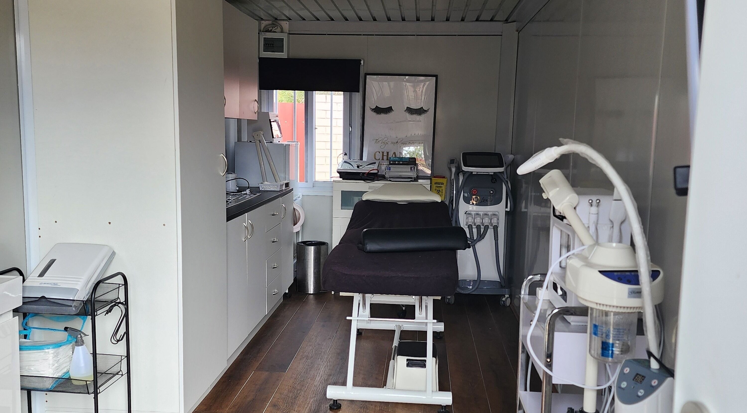 Skinlisity treatment room in Balga, Western Australia, AU, equipped with modern beauty and wellness equipment.