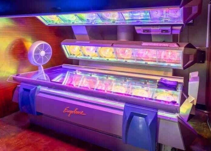 Tanning bed in After Glow Tanning & Beauty - North Providence, North Providence, Rhode Island, US.