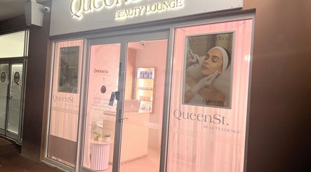 Entrance of QueenSt. Beauty Lounge in Perth, Western Australia, showcasing modern elegance and beauty services.