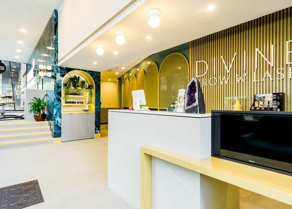 Interior of Divine Brow Lash & Skincare - Surry Hills, featuring elegant reception in New South Wales, AU.