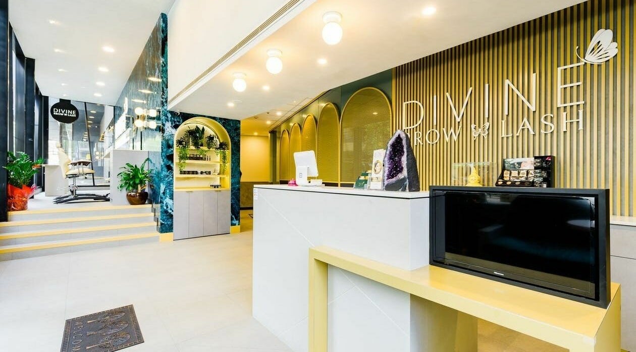 Interior of Divine Brow Lash & Skincare - Surry Hills, featuring elegant reception in New South Wales, AU.