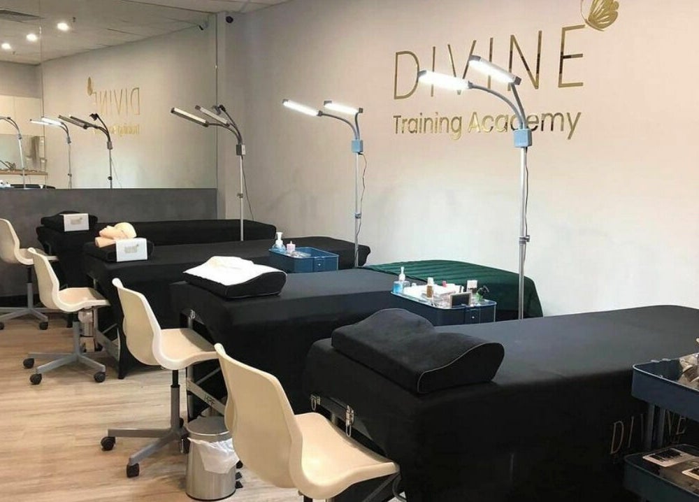 Interior of Divine Brow Lash & Skincare - Surry Hills, showcasing professional treatment tables, Surry Hills, New South Wales, AU.