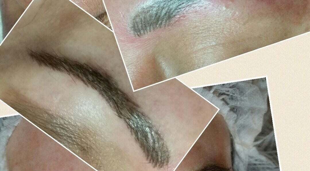 Microblading eyebrow enhancement at Natural Look Now LLC, Scottsdale, Arizona, US.