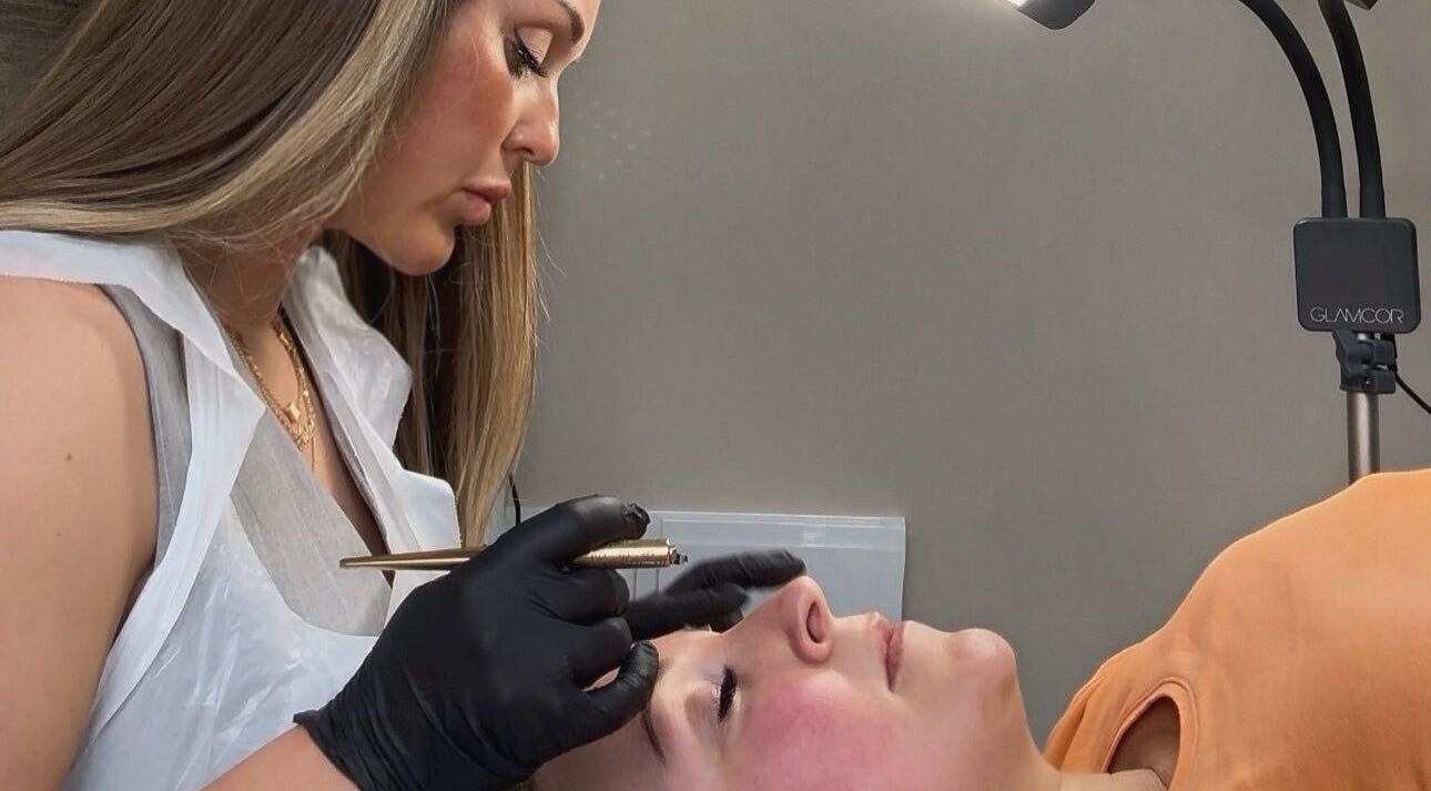 Aesthetician at Nm Skin And Beauty performing a facial treatment. Located by Invergordon, Scotland, GB.