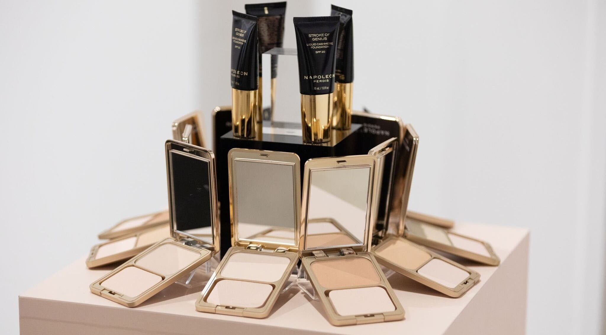 Napoleon Perdis makeup display at Coming Soon - Napoleon Perdis QueensPlaza at David Jones, Brisbane City, Queensland, AU.