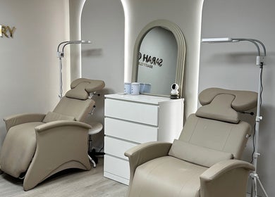 Luxury spa chairs at Sarah Gregory Beauty Clinic, Wilmslow, England, GB for ultimate relaxation.