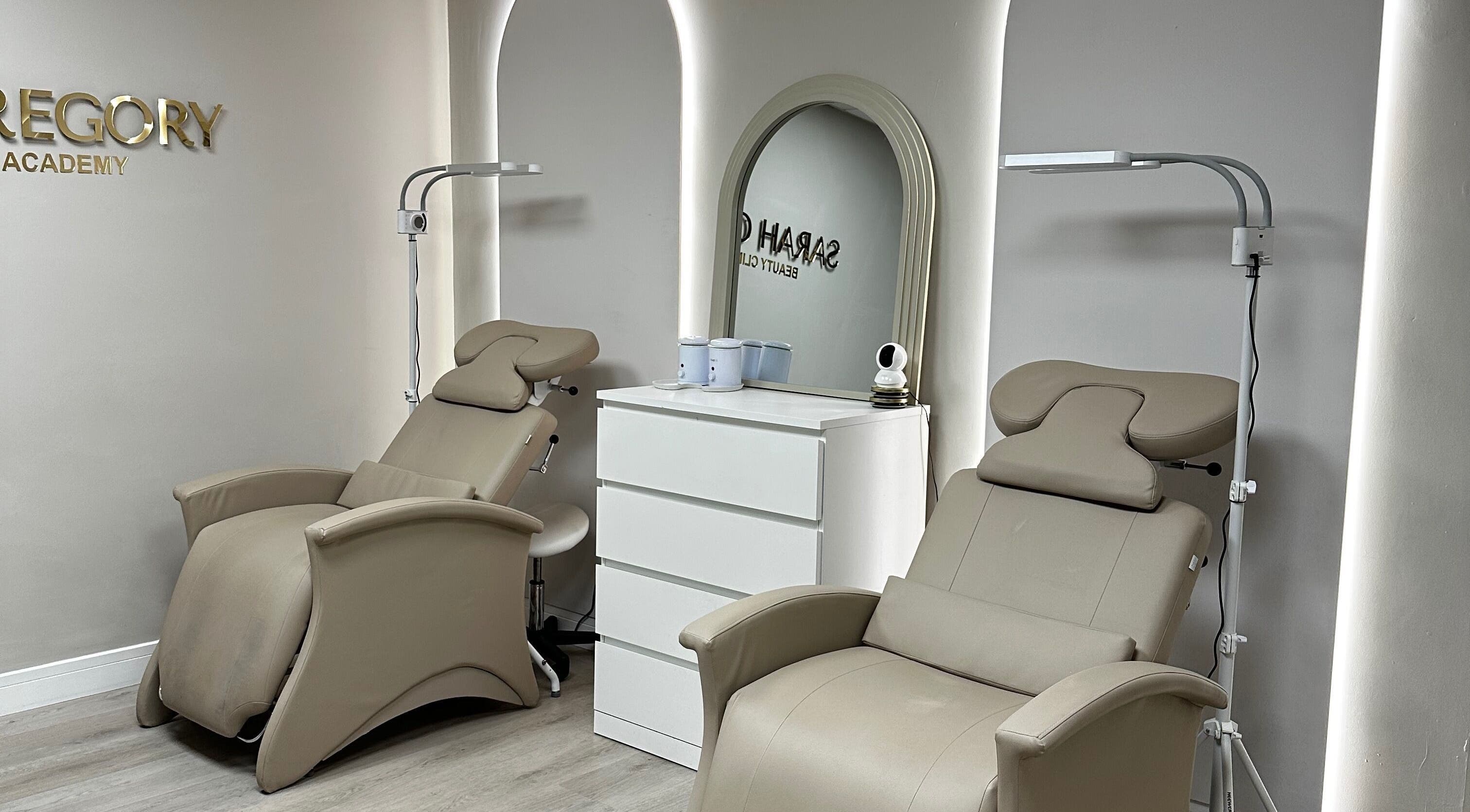 Luxury spa chairs at Sarah Gregory Beauty Clinic, Wilmslow, England, GB for ultimate relaxation.