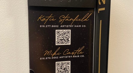 Katie Image Studios #125 sign with contact details and QR code in Lee's Summit, Missouri, US.