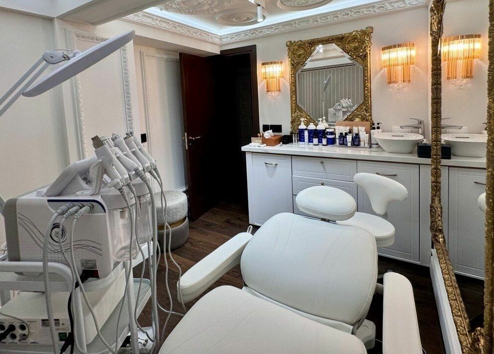 Chic treatment room at Medloft Beauty Couture, Limassol, Limassol, CY, featuring elegant decor and equipment.