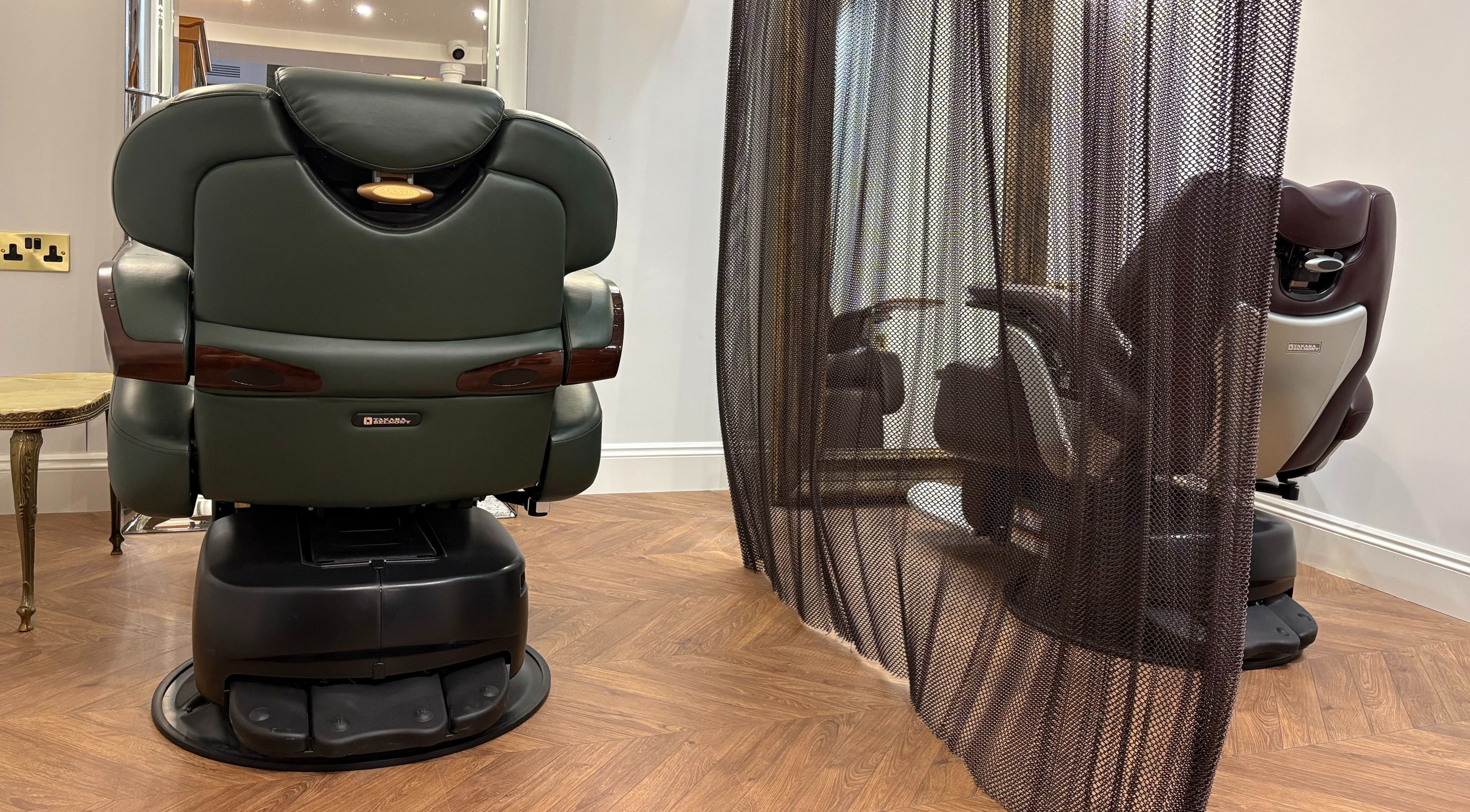 Luxury massage chairs at Rodeo Drive Beauty in Limassol, Lemesos, CY, offering premium comfort.
