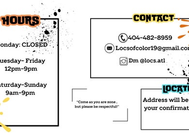 Business hours and contact info for Locs of Color in Stone Mountain, Georgia, US.