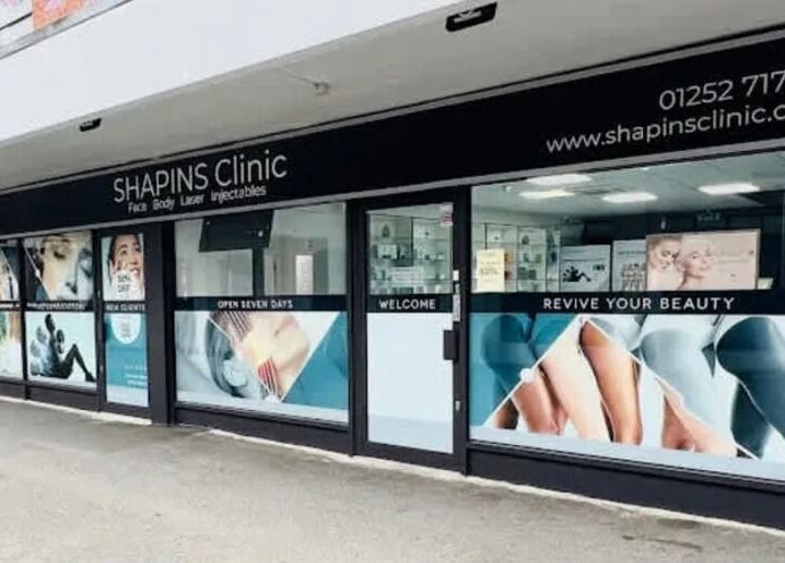 Front view of SHAPINS Clinic | Farnham, showcasing modern exterior in Farnham, England, GB.