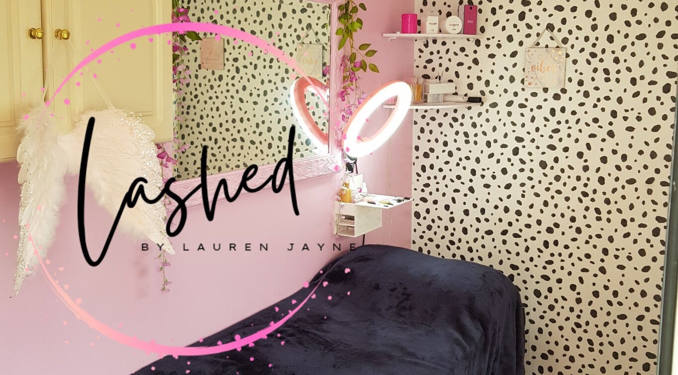 Stylish interior of Lashed by Lauren Jayne in Hallow, England, GB showcasing elegant decor and beauty tools.