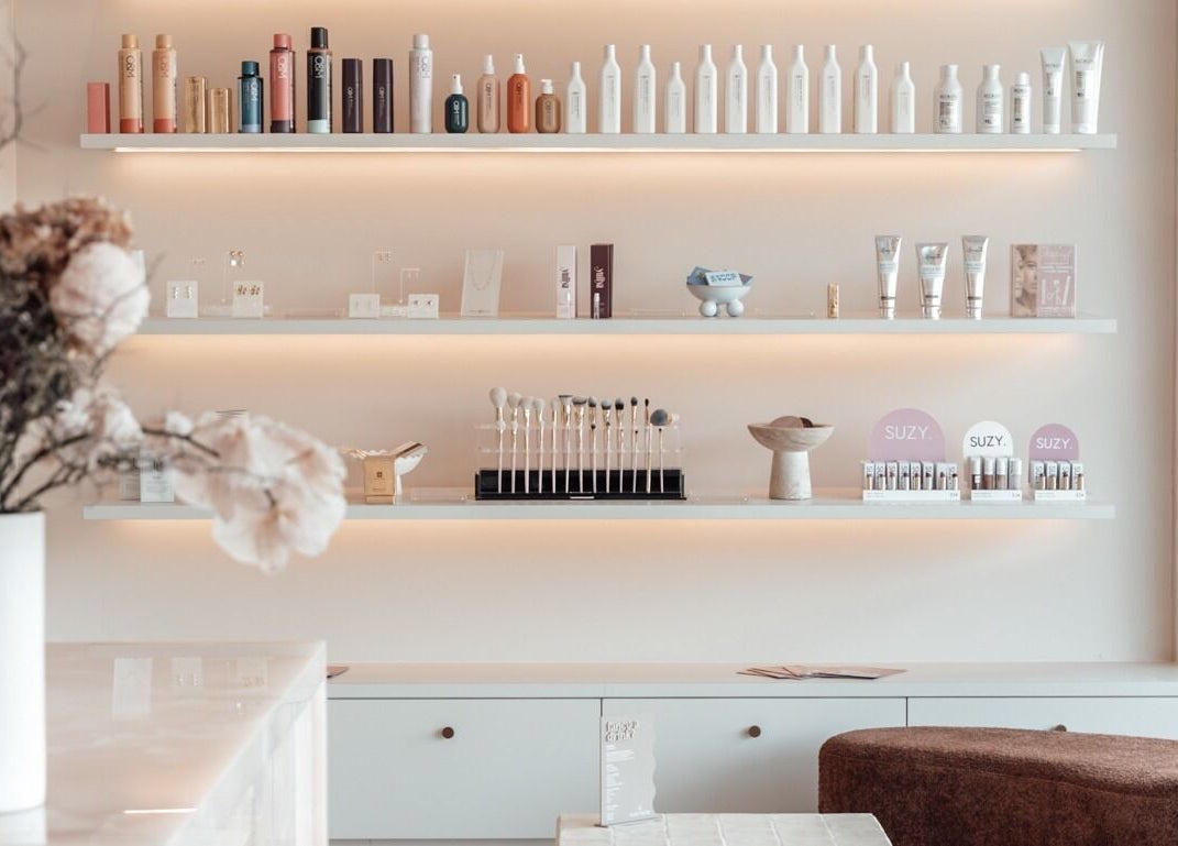 Elegant product display at Glam Theory Studios in Heathmont, Victoria, AU, featuring beauty essentials.