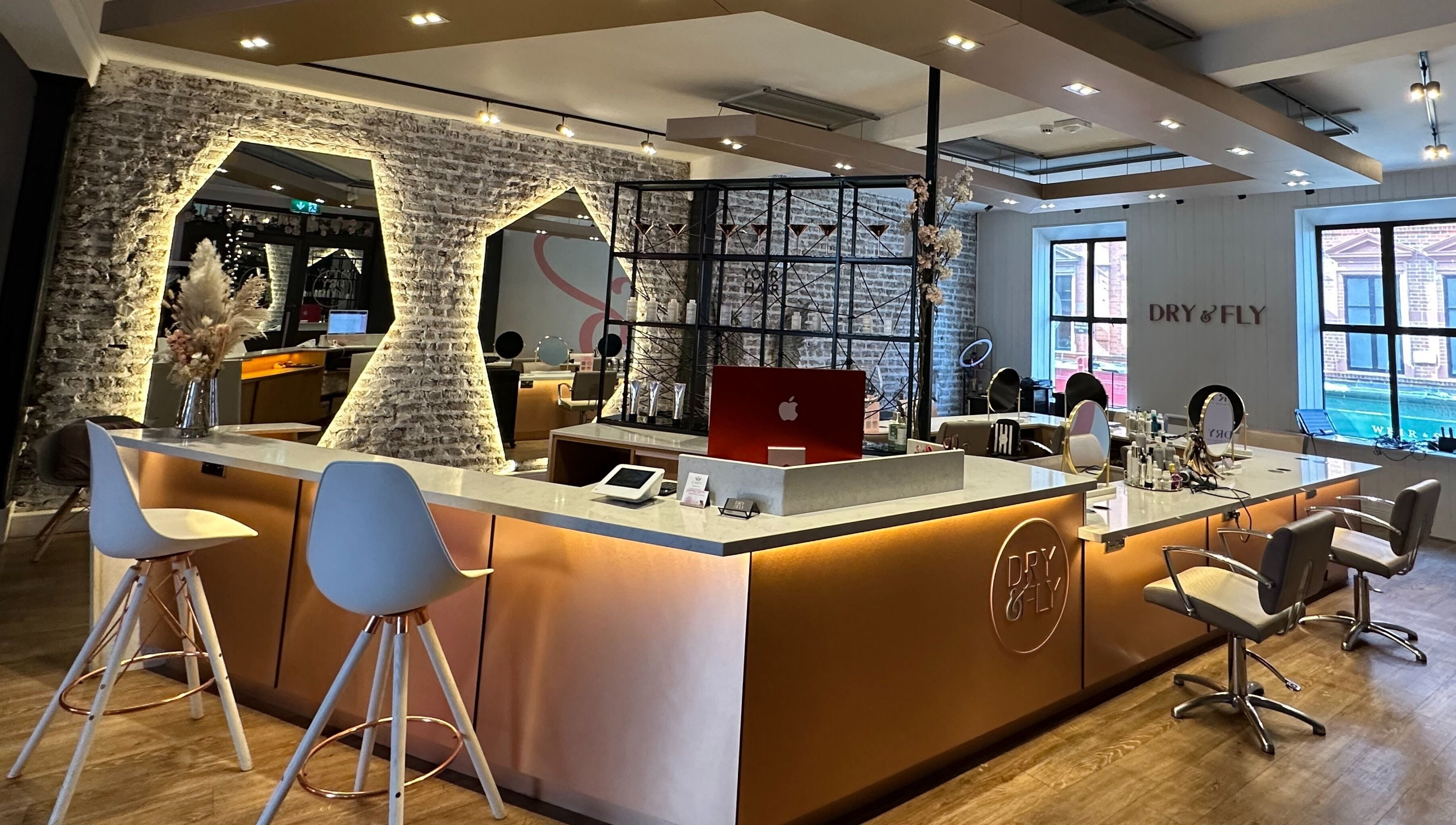 Elegant interior of Dry & Fly Wicklow Street in Dublin, County Dublin, IE showcasing stylish chairs and decor.