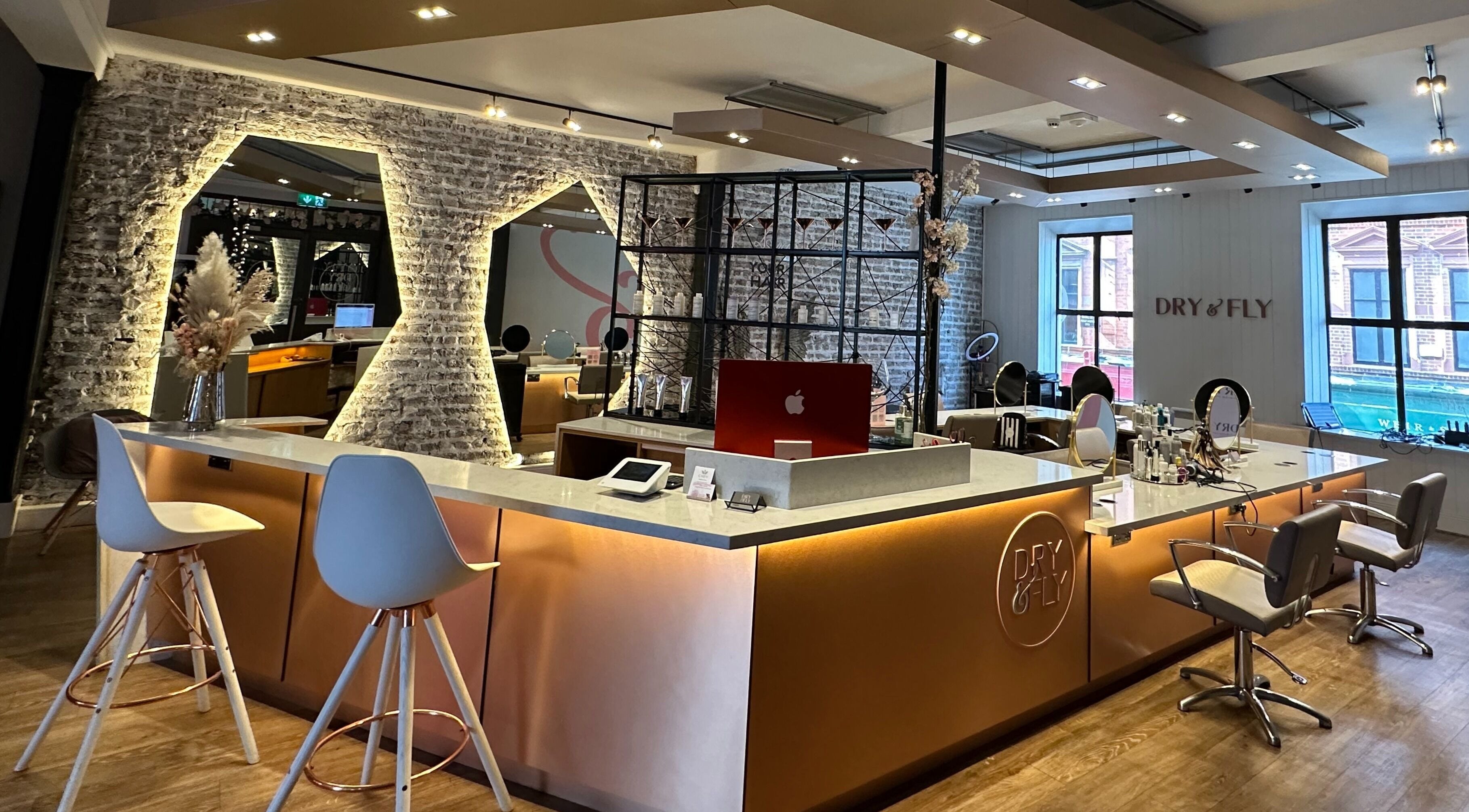 Elegant interior of Dry & Fly Wicklow Street in Dublin, County Dublin, IE showcasing stylish chairs and decor.