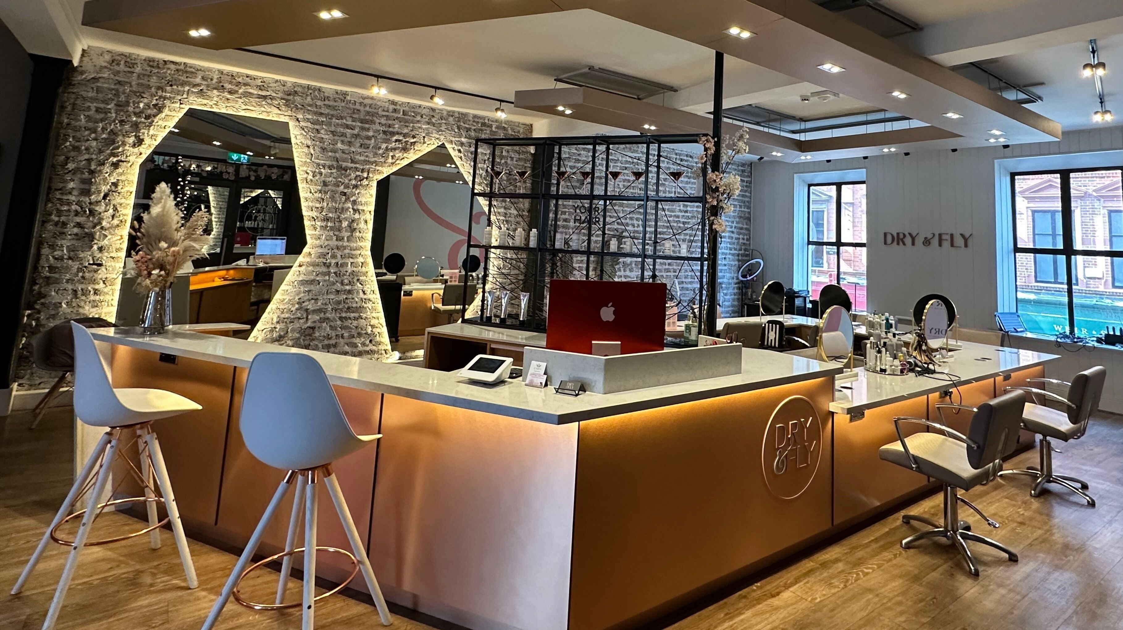 Elegant interior of Dry & Fly Wicklow Street in Dublin, County Dublin, IE showcasing stylish chairs and decor.