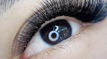 Close-up of expertly styled eyelashes at ThuLe Beauty, Sydenham, Scotland, GB.