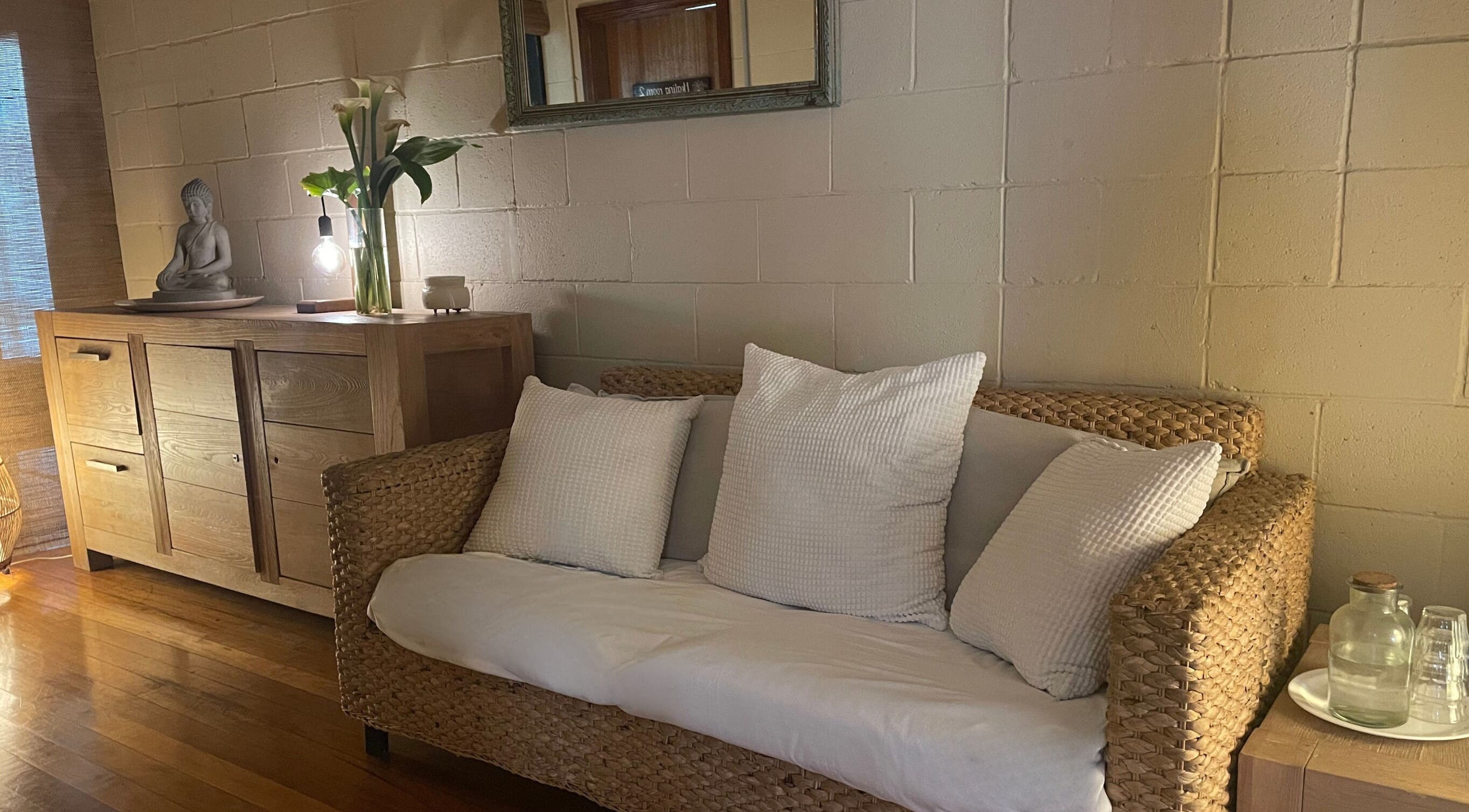 Cozy seating area with decor at Heart and Soul Wellness Centre, Otford, New South Wales, AU.