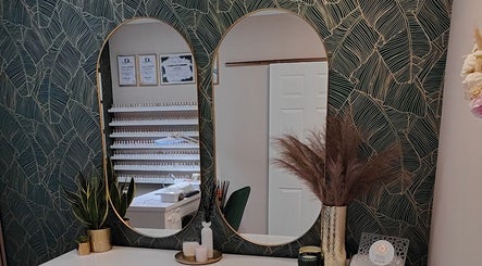 Elegant mirror setup at Kala Nails Limerick, featuring stylish decor and nail polish display in Limerick, County Limerick, IE.