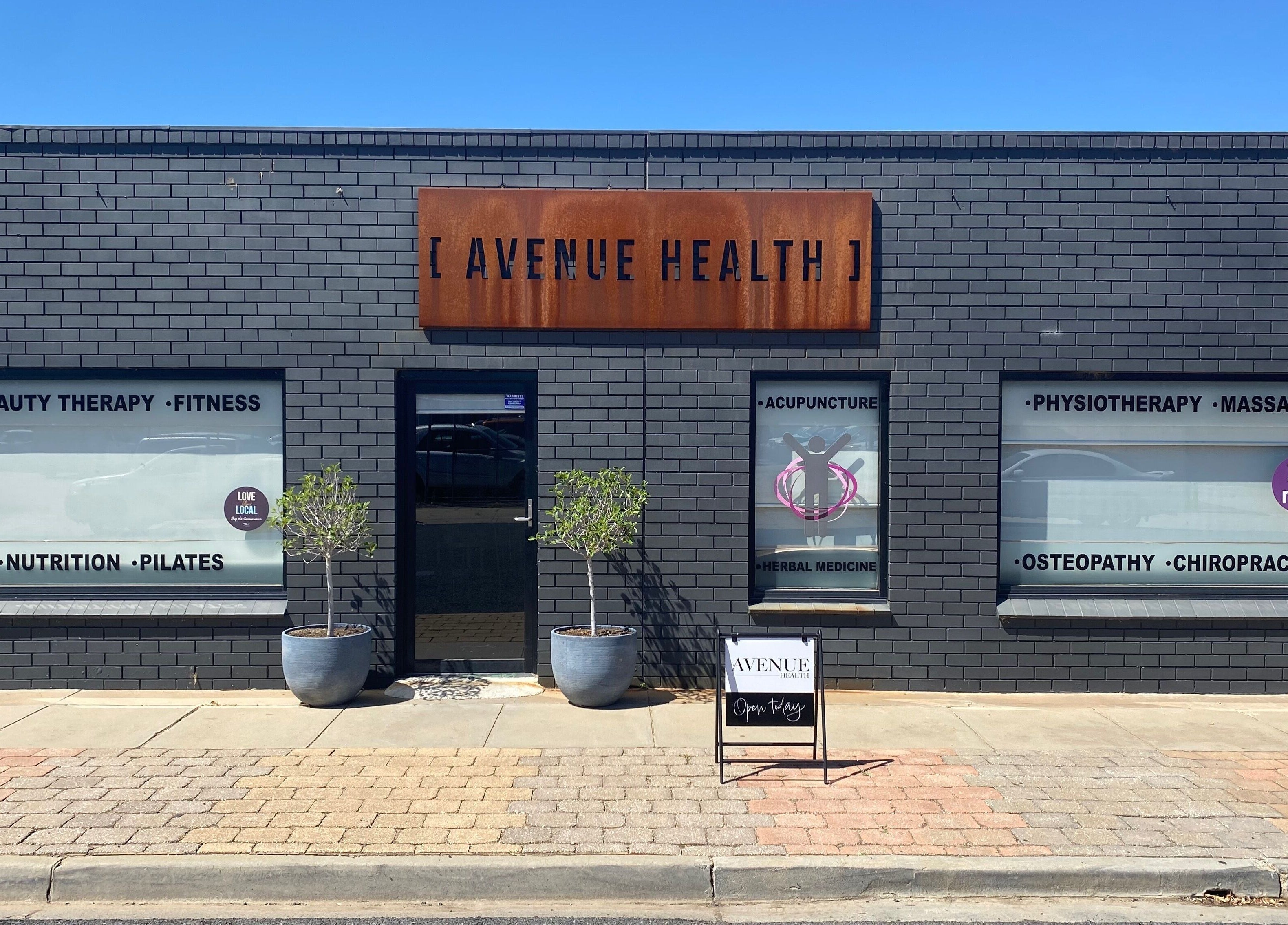Front view of MKT Beauty in Kerang, Victoria, AU showcasing wellness services on display windows.