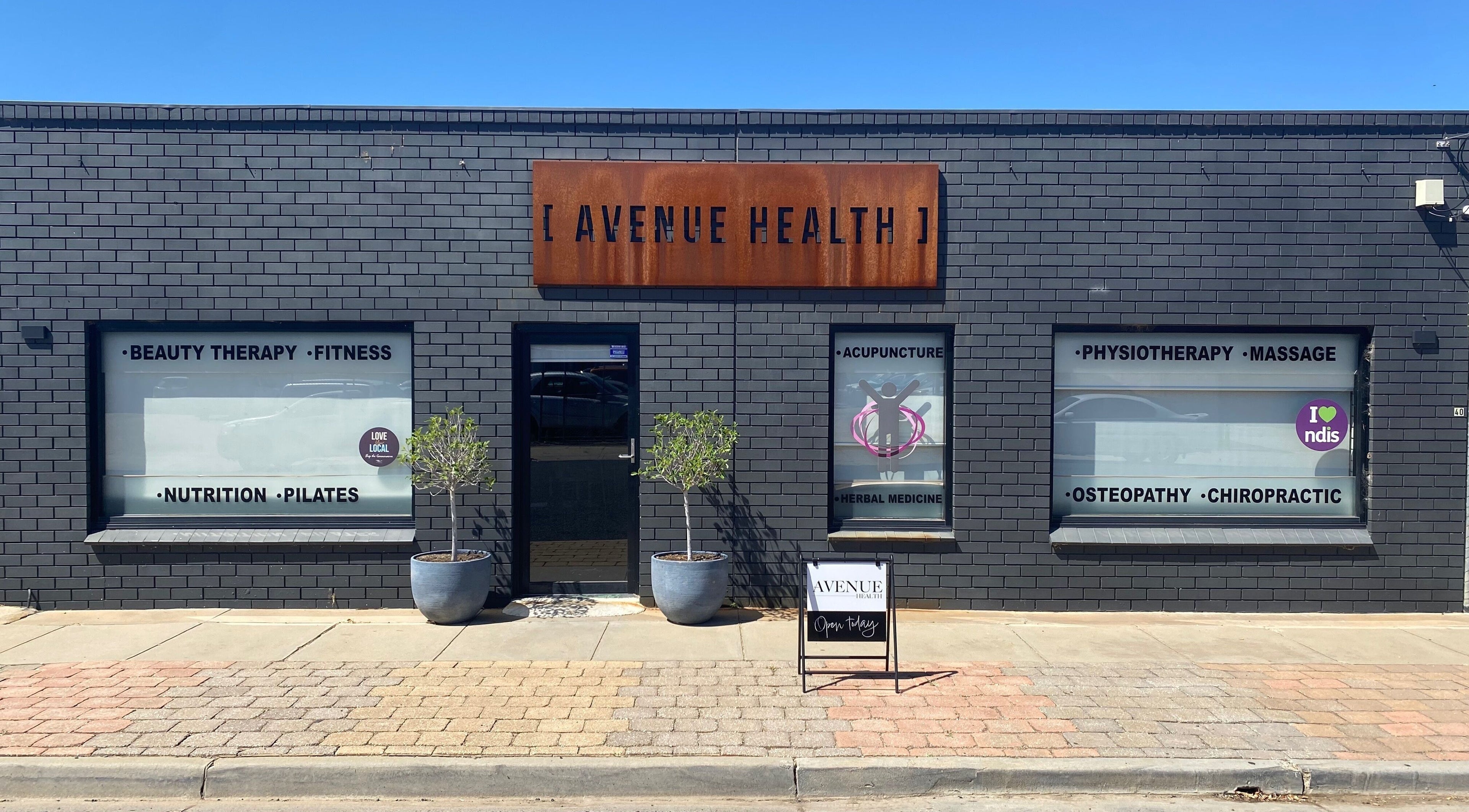 Front view of MKT Beauty in Kerang, Victoria, AU showcasing wellness services on display windows.