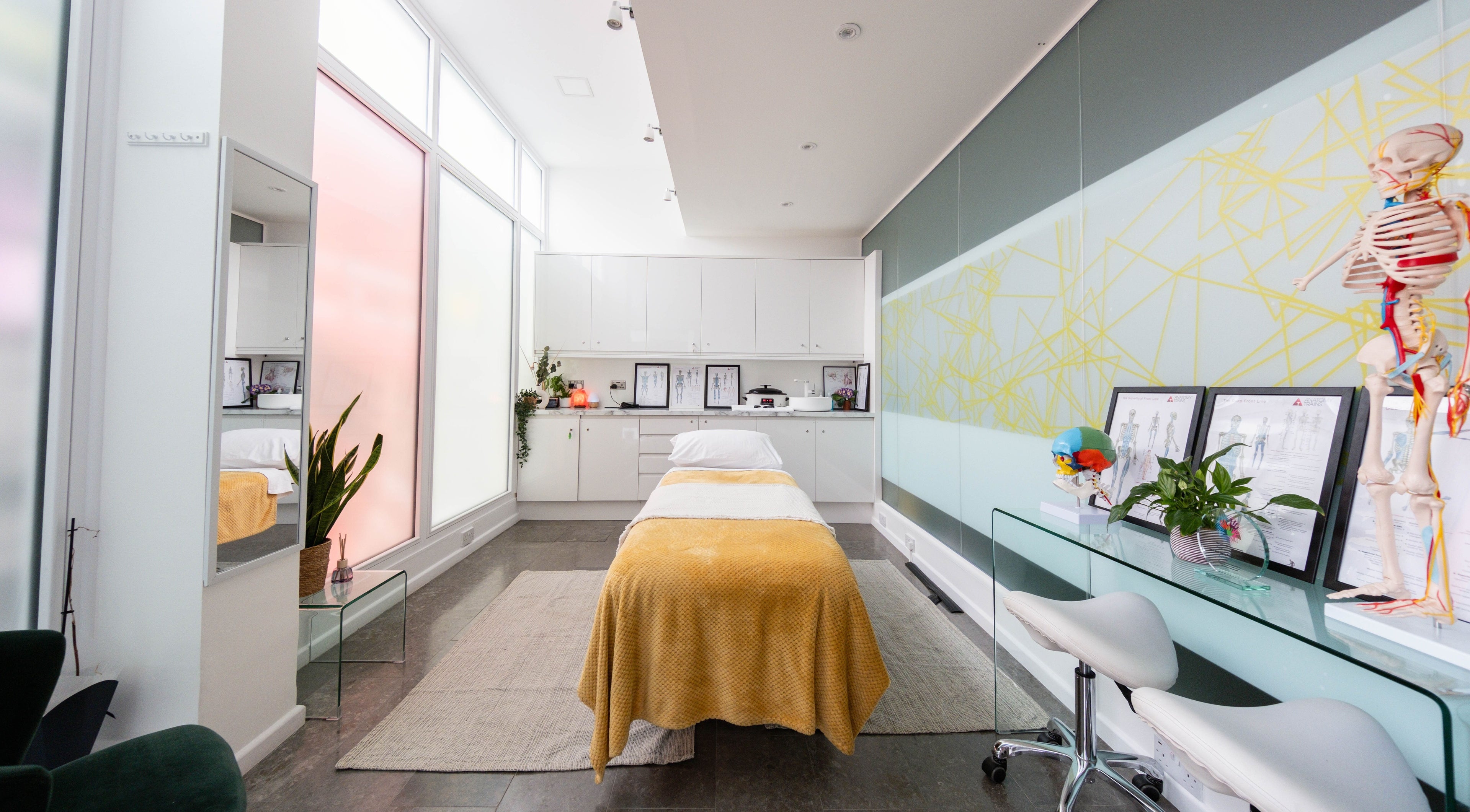 Modern therapy room at Battersea Massage Chronic Pain and Stress Solutions, London, England, GB.