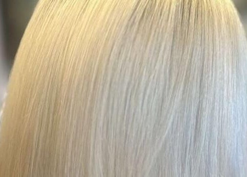 Sleek blonde hairstyle at Salon Seven in Wivenhoe, England, GB. Perfect for modern elegance and style.