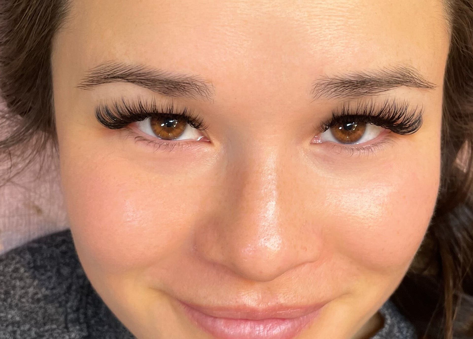 Stunning eyelash extensions at Lola’s Locks and Lashes, Kelowna, British Columbia, CA enhancing natural beauty.