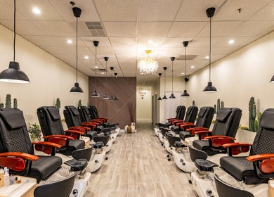 Chic pedicure chairs at Mademoiselle Nails & Spa - Worcester, Worcester, Massachusetts, US.