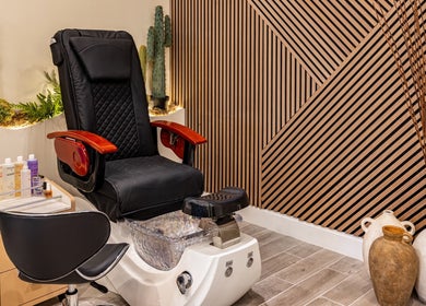 Relaxing pedicure chair at Mademoiselle Nails & Spa - Worcester, Massachusetts, US.
