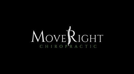 Move Right Chiropractic logo, prominent spine design, Derby, England, GB.