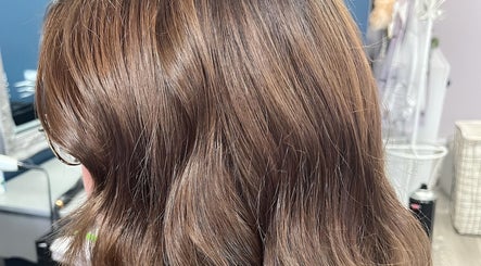 Close-up of glossy brown hair at Serene Spa, Barnard Castle, England, GB.