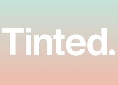 Coming Soon! Tinted. Studio - Tsim Sha Tsui, Kowloon, Kowloon, HK. Pastel gradient background with 'Tinted.' text.
