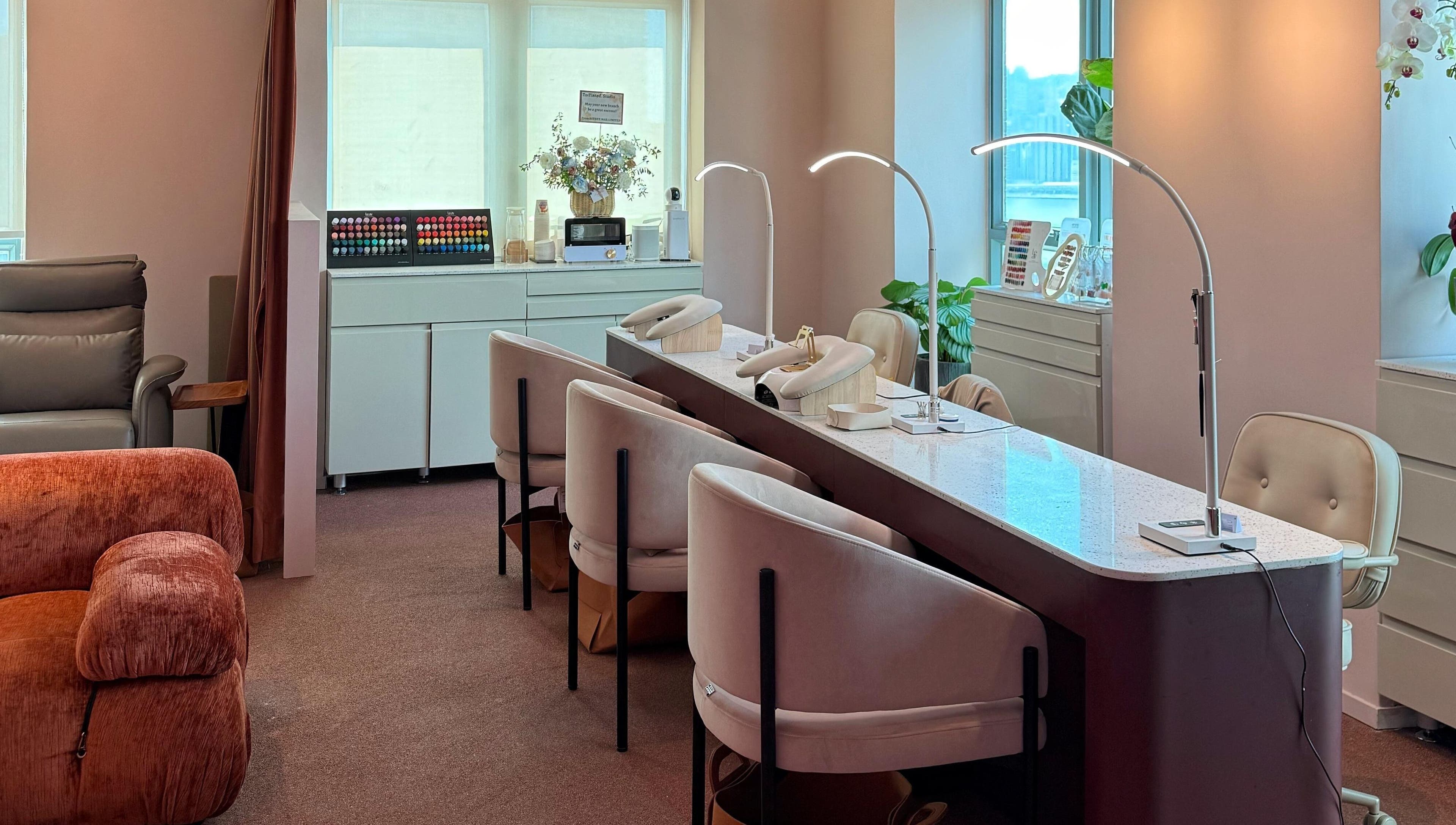 Stylish nail station at Tinted. Studio - Tsim Sha Tsui, Kowloon, Kowloon, HK, offering premium services.