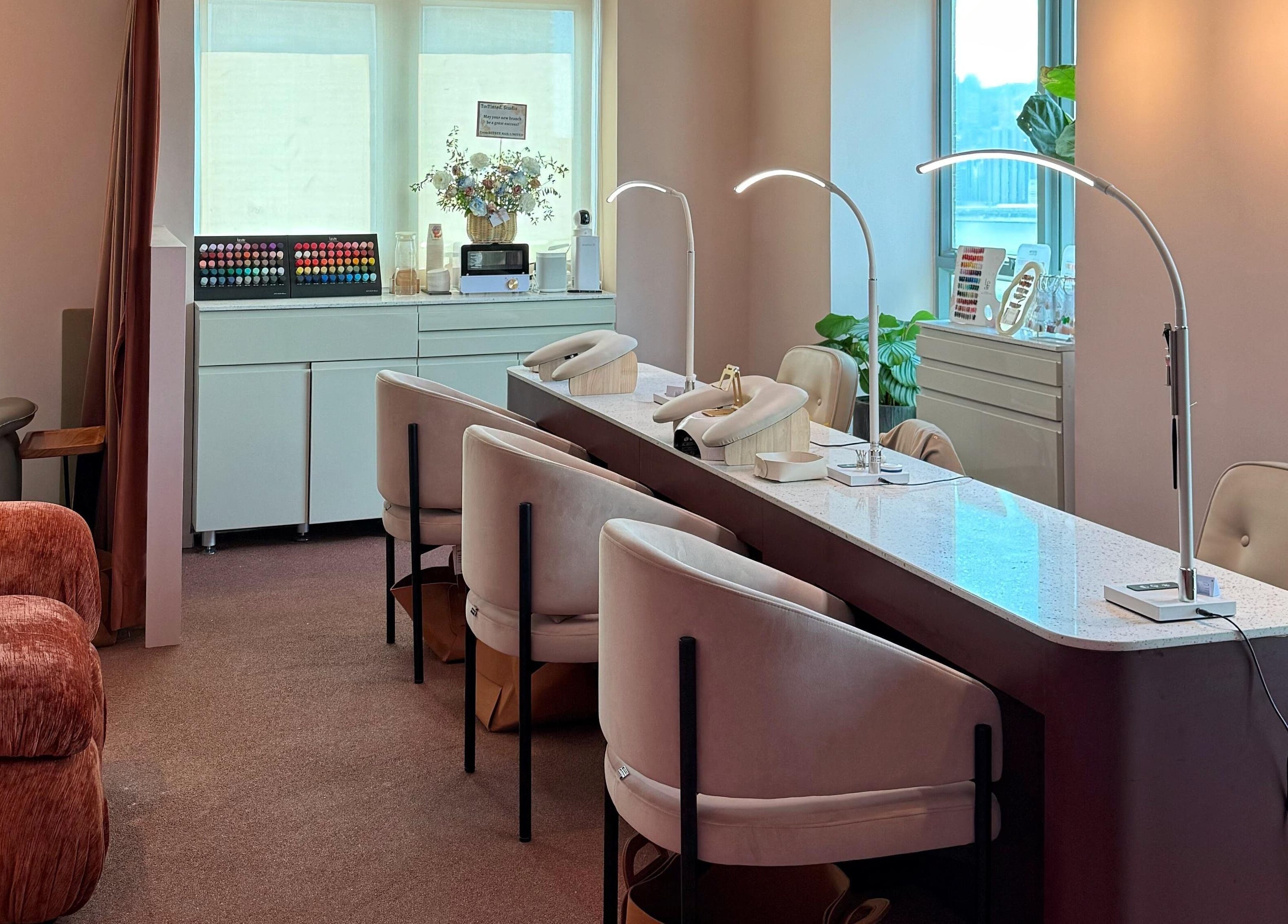 Stylish nail station at Tinted. Studio - Tsim Sha Tsui, Kowloon, Kowloon, HK, offering premium services.