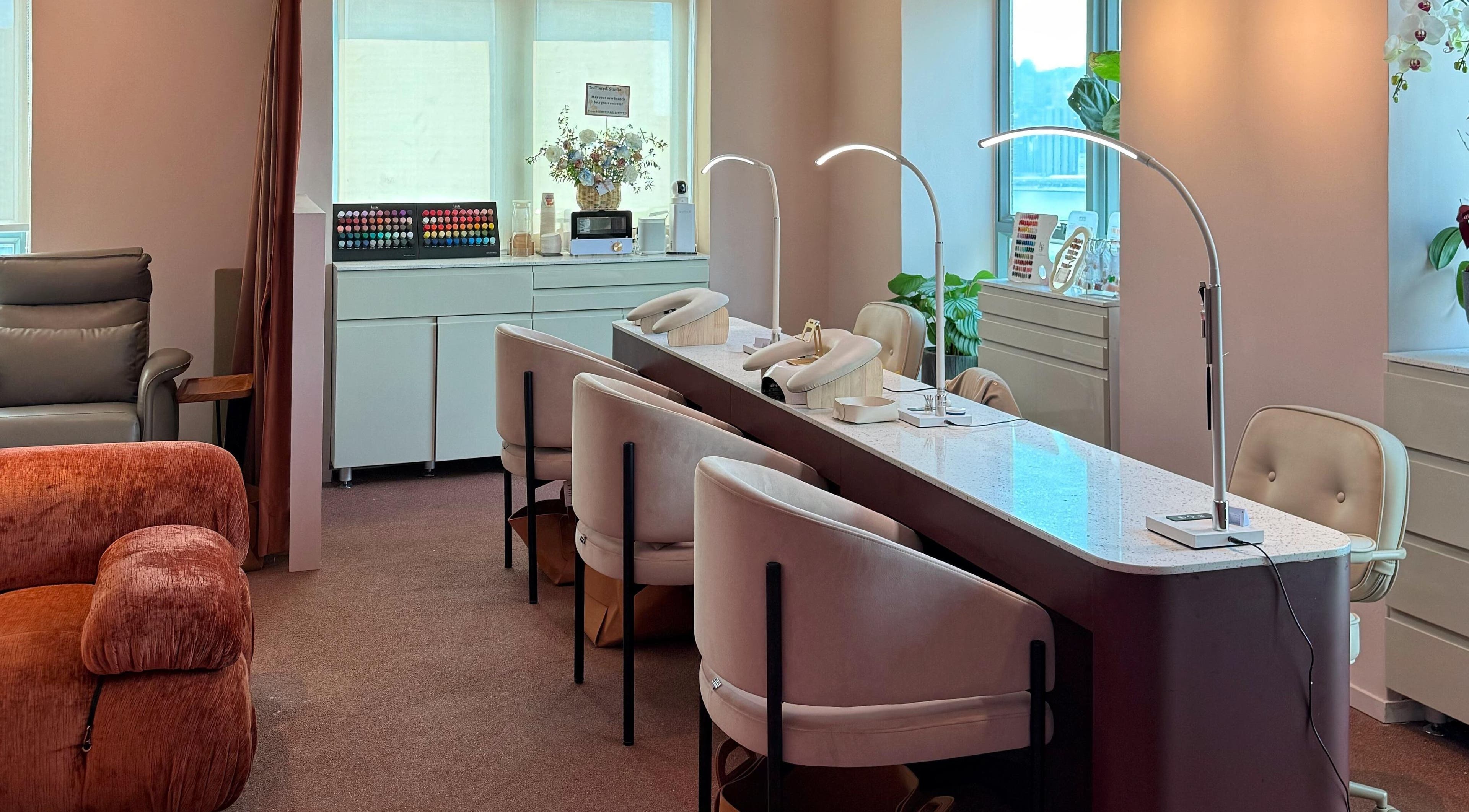 Stylish nail station at Tinted. Studio - Tsim Sha Tsui, Kowloon, Kowloon, HK, offering premium services.
