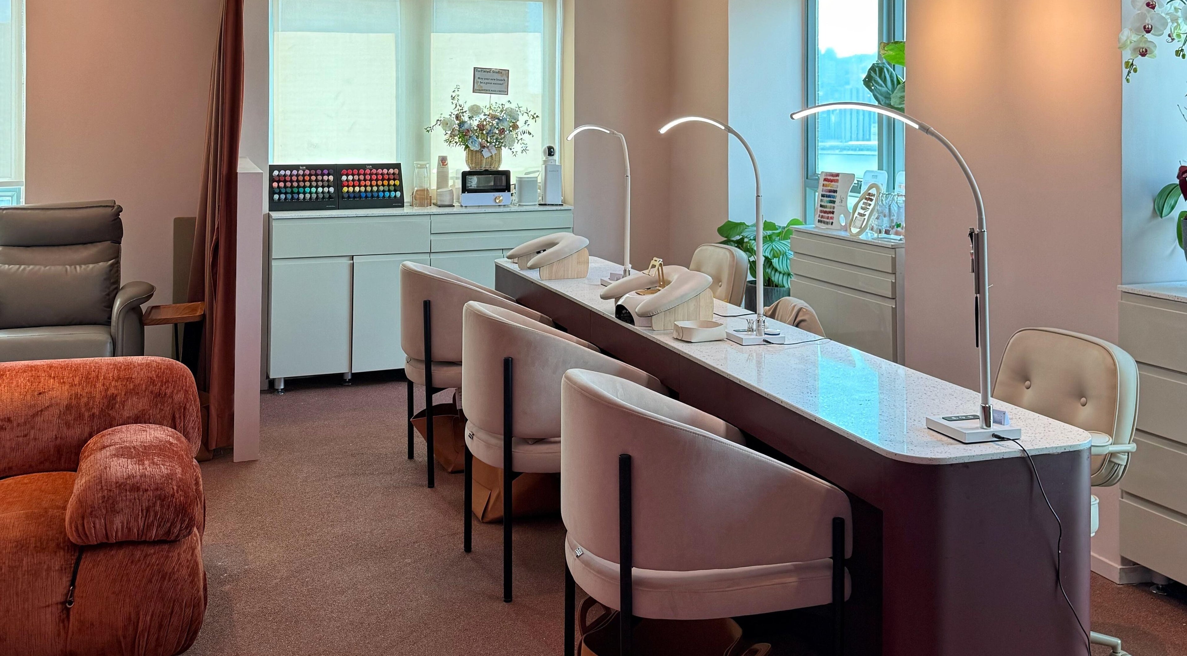 Stylish nail station at Tinted. Studio - Tsim Sha Tsui, Kowloon, Kowloon, HK, offering premium services.