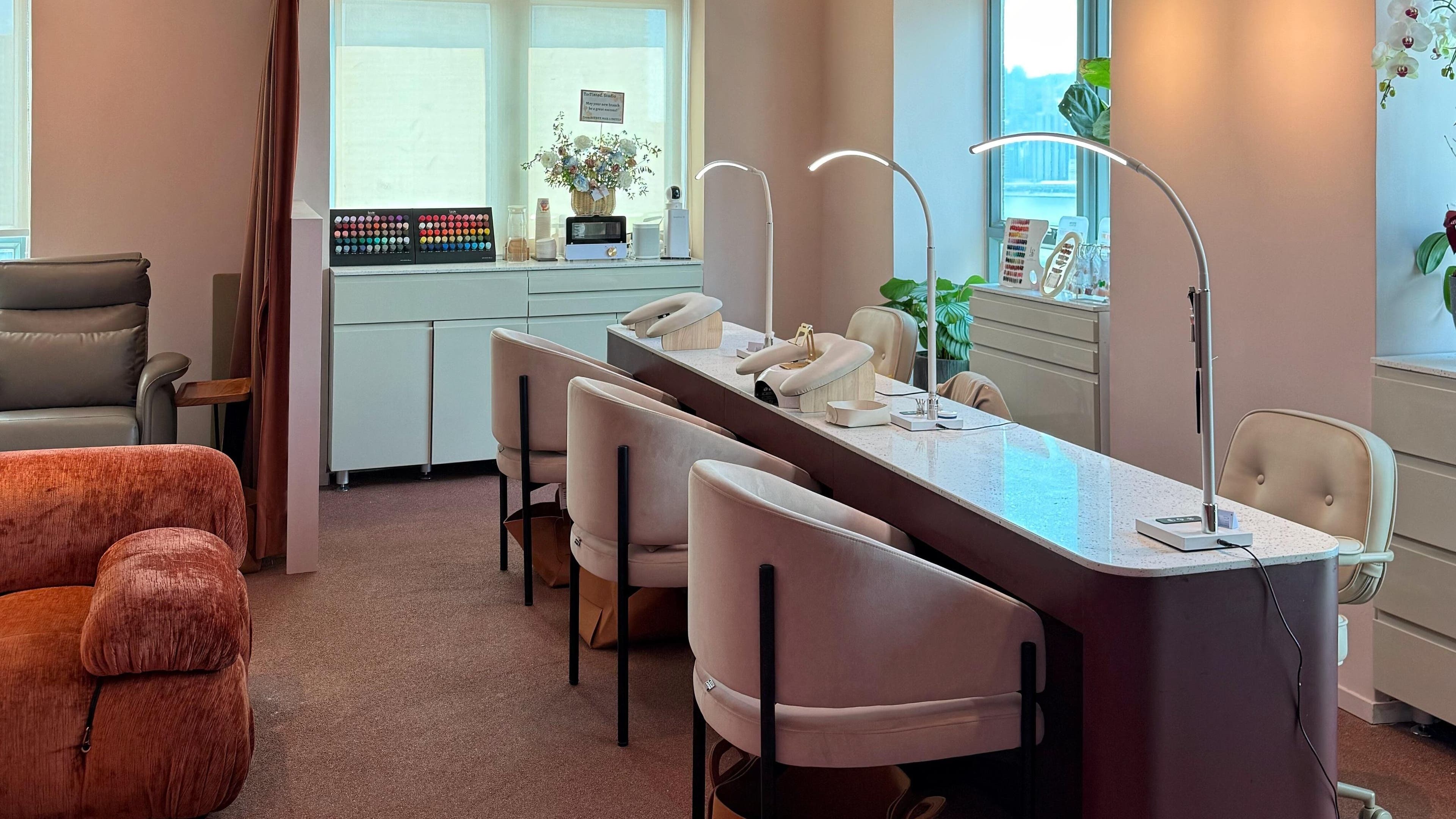 Stylish nail station at Tinted. Studio - Tsim Sha Tsui, Kowloon, Kowloon, HK, offering premium services.