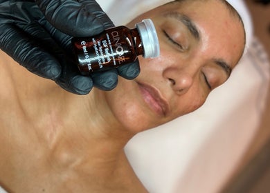 Facial treatment at Beauty + Wellness by Faye Jervis, Sheffield, England, GB, featuring skin rejuvenating elixir.