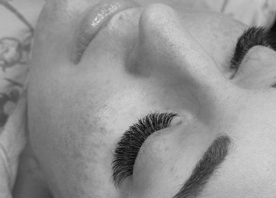 Close-up of a client's eyelashes at Beauty Additions, Sandton, Gauteng, ZA showcasing expert lash artistry.