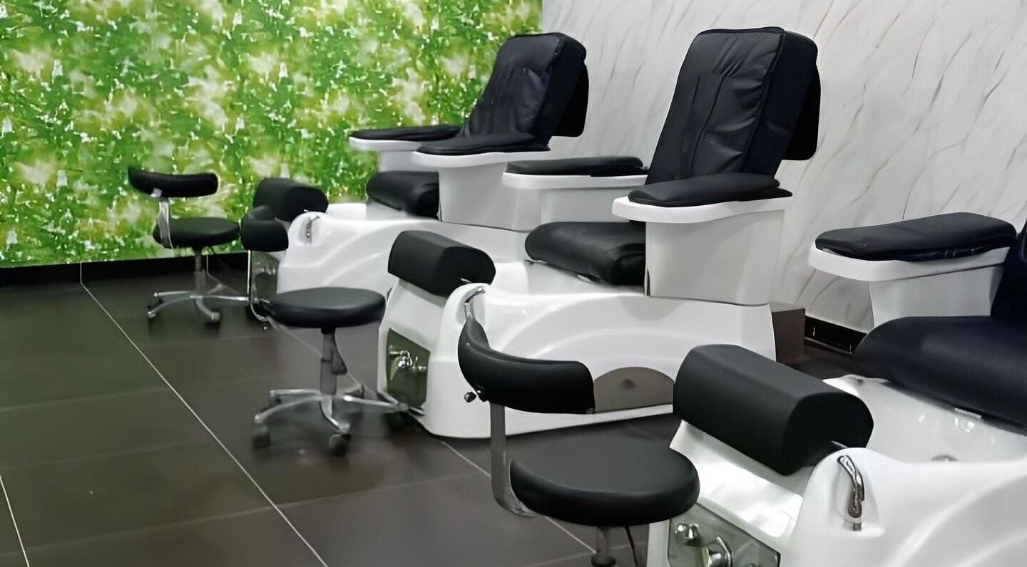 Pedicure stations at Body Sky Massage & Spa JLT - Cluster W, Dubai, AE, offering a relaxing spa experience.