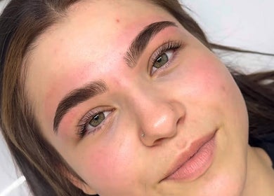 Glamorous brow treatment at Dolly Rocks Beauty, Aesthetics & Laser, Gorseinon, Wales, GB enhancing natural beauty.