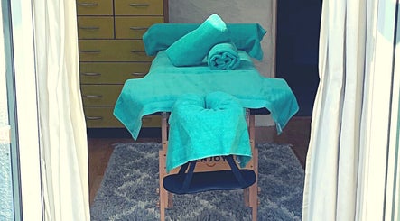Massage table setup at Innovate4Life Massage Therapies, Plymouth, England, GB, ready for relaxation.