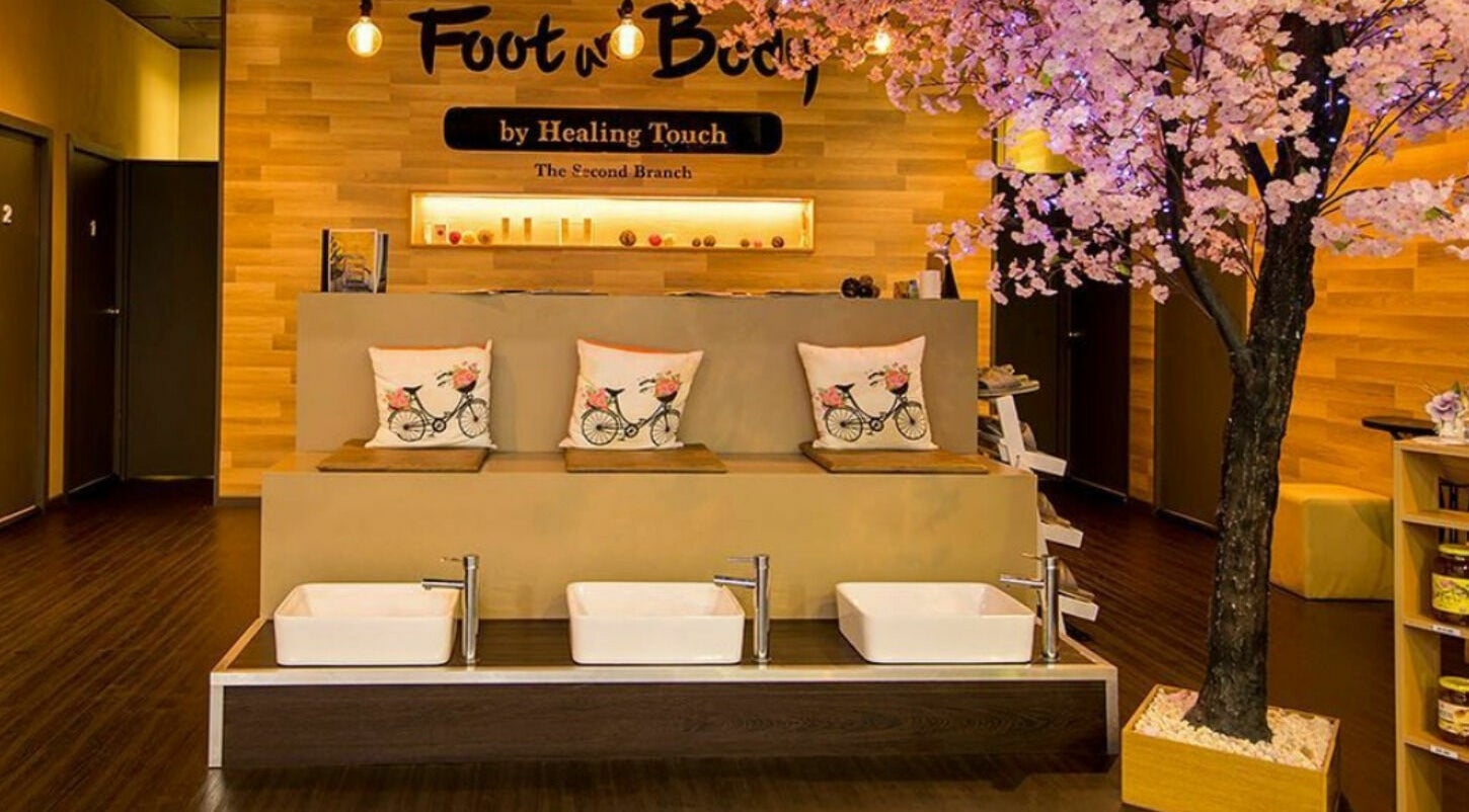 Inviting seating at Foot and Body by Healing Touch, Cairns City, Queensland, AU with serene decor.