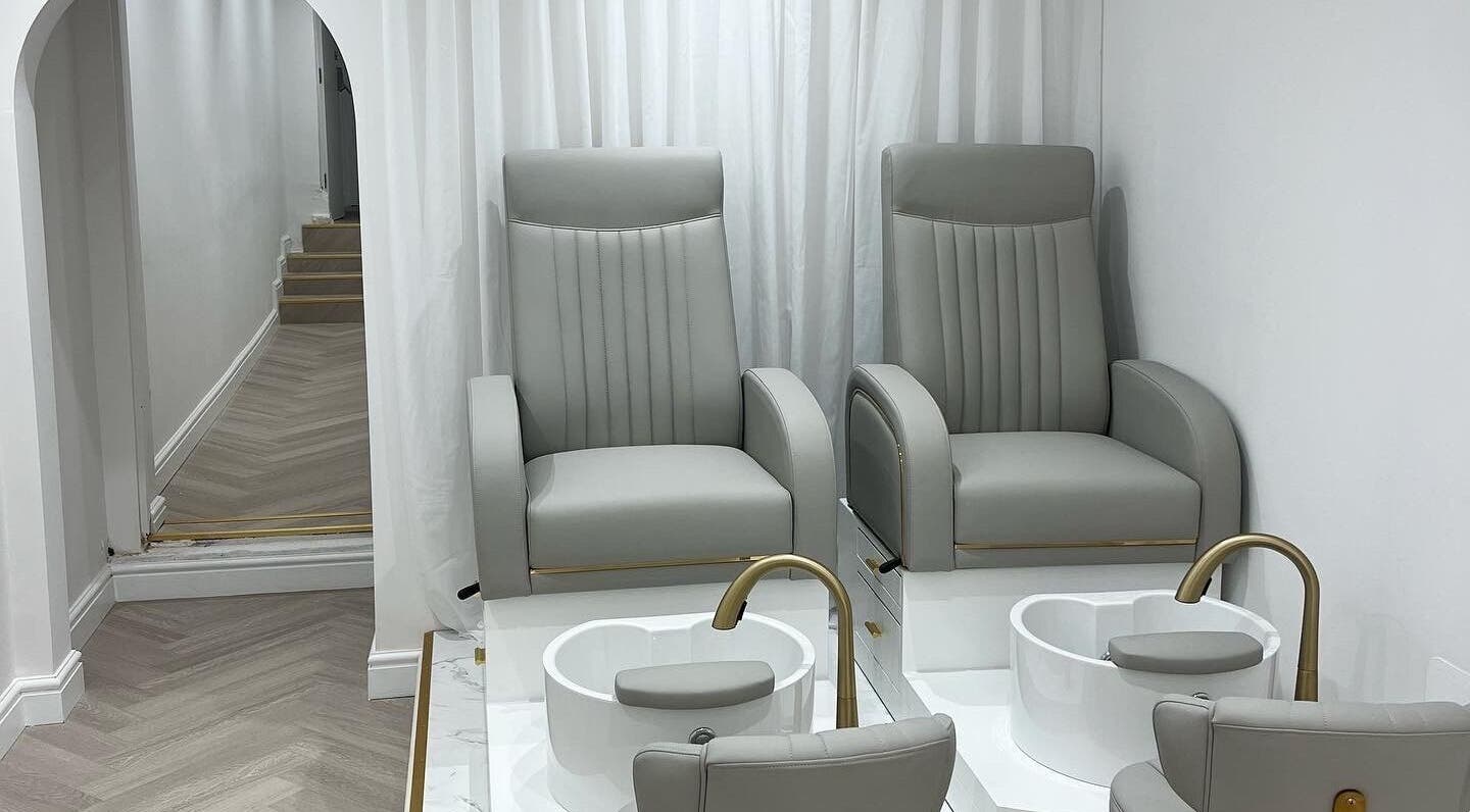 Luxurious pedicure chairs at Allure - Jesmond in Newcastle upon Tyne, England, GB revealing plush relaxation.