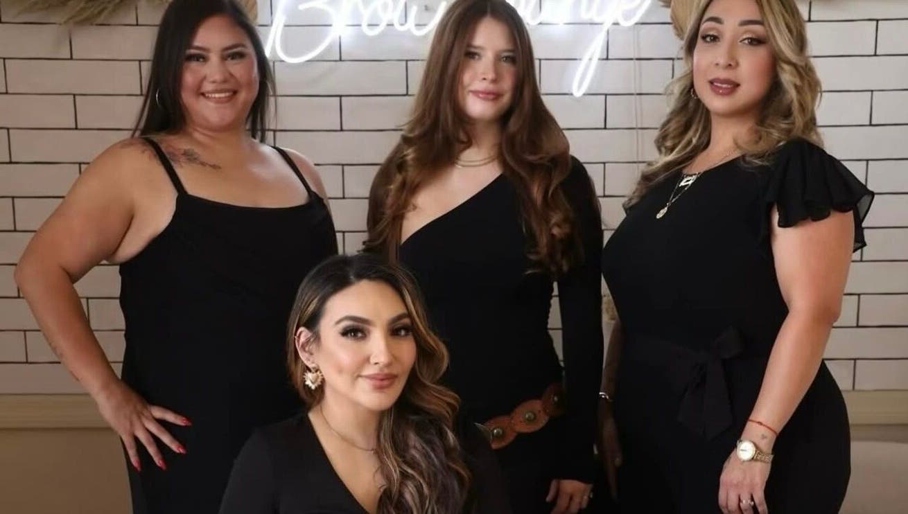 Stylists at The Brow Lounge in El Paso, Texas, US, showcasing their beauty expertise inside the venue.