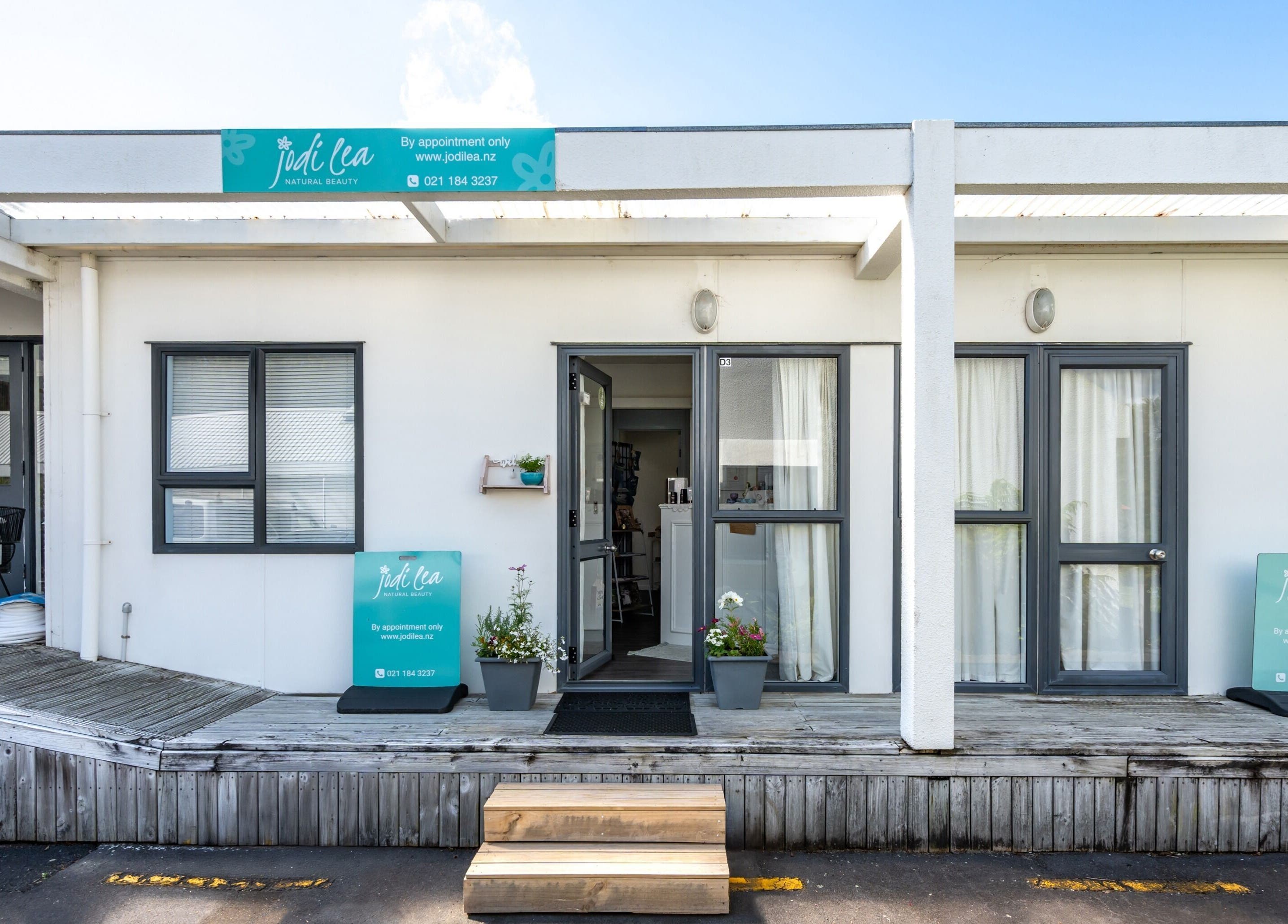 Front view of Jodi Lea Natural Beauty, a serene beauty venue in Auckland, Auckland, NZ, with welcoming decor.