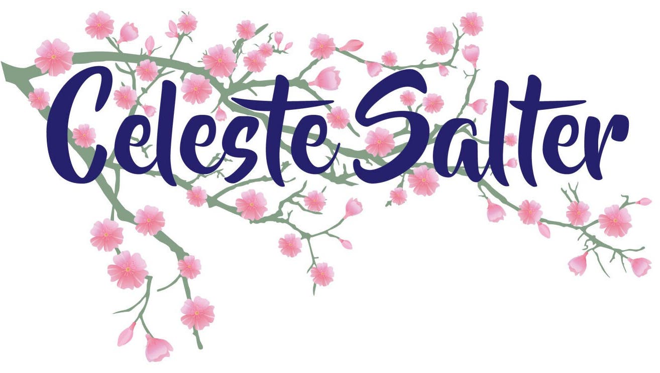 Elegant floral design logo of Celeste Salter Homeopath, Bathurst, New South Wales, AU.